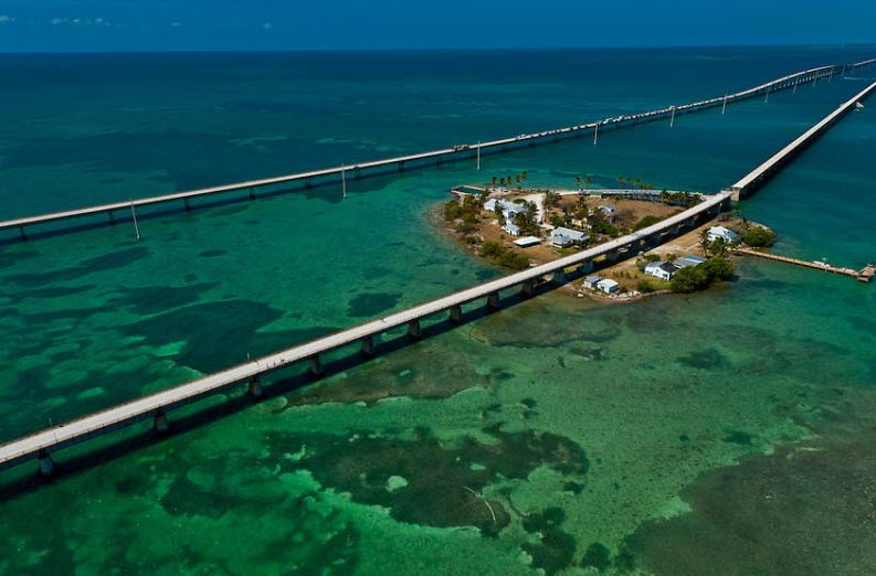 Atemberaubendes Panorama auf dem Highway # 1 nach Key West